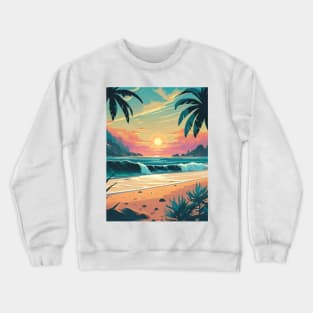 Beach, Tropical ocean Crewneck Sweatshirt